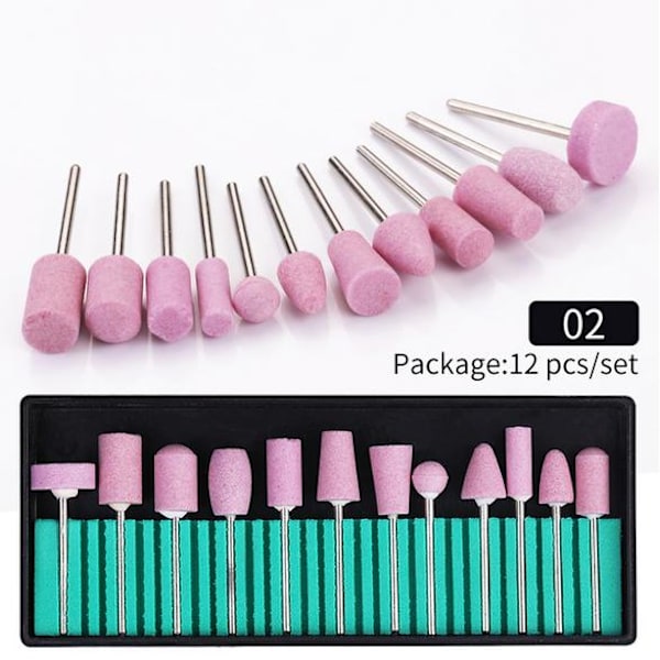 12 st Nagelborr manikyr pedikyr set Nail drill bits one size