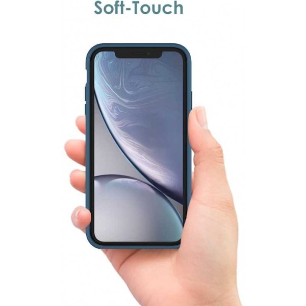 Gummibelagt Stöttåligt Skal iPhone XR - Blå