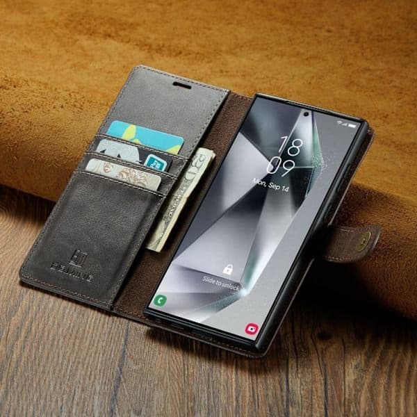 (For Samsung Galaxy A32 4G) DG.MING Leather Mobile Cover - Detachable with blue grå