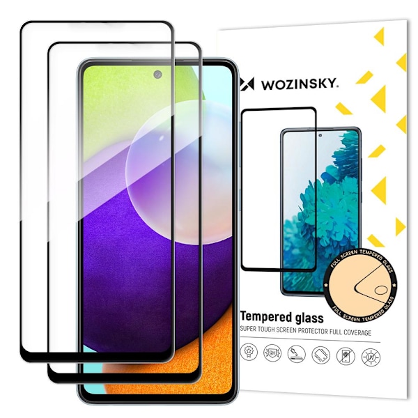 2-pack Skärmskydd Samsung A52/A52s i glas Fullskärm Svart