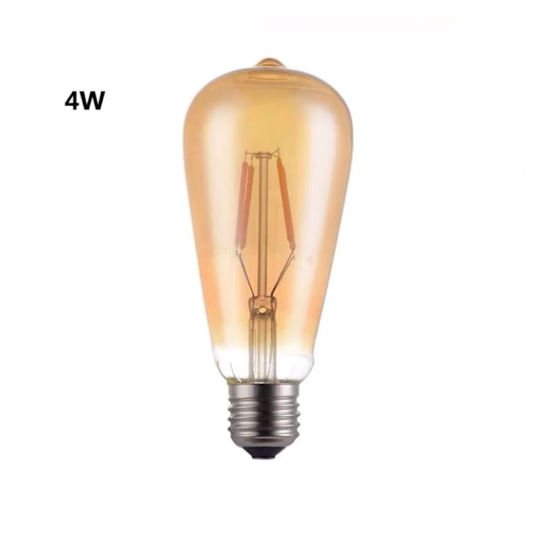 Antika Edison Glödlampor, Steampunk Retro Dekoration Med Högeffektiv Energibesparande LED, Dekorativt Bärnstensfärgat Glas För E26/E27 Sockel, 7-pack