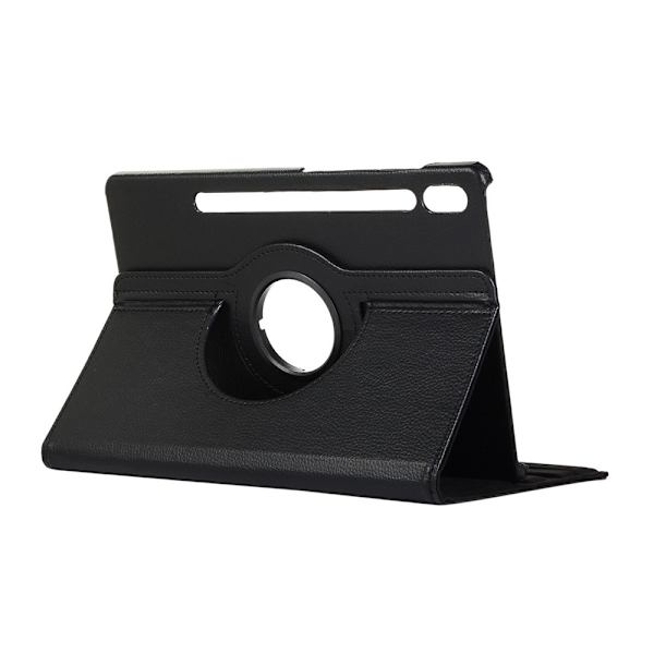 Galaxy Tab S7, Tab S8, 360° rotation, etui, sort Black Svart