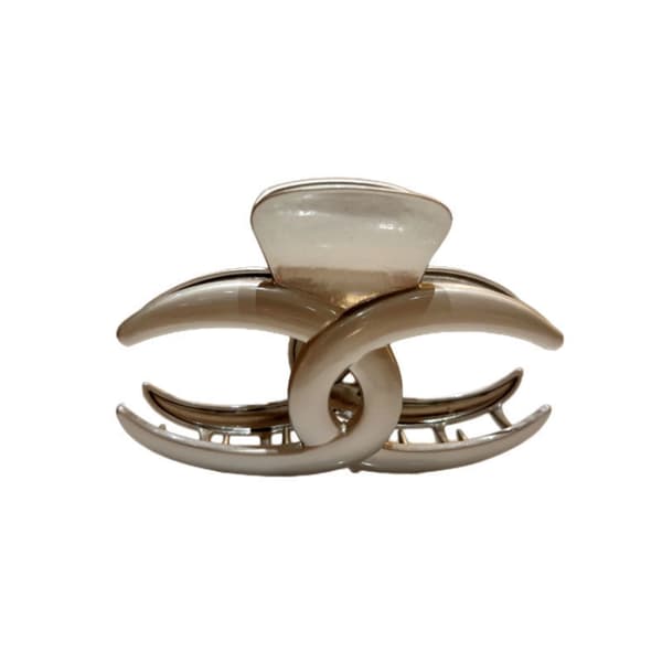 Vintage Alfabet Stor Scratch Clip - Silvergrå, Delikat Design