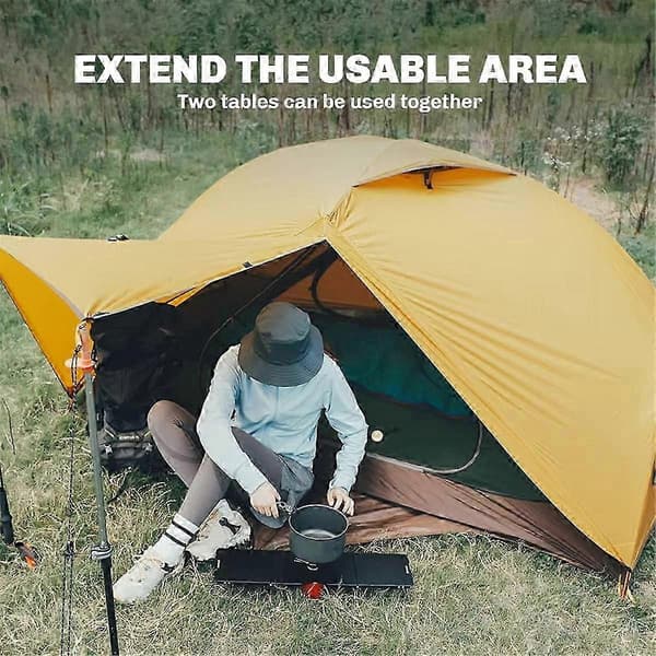 Ultralet Bord Bærbart Foldbart Aluminium Skrivebord til Solo Vandring Camping Rejse Gasbrænder Stativ Bord