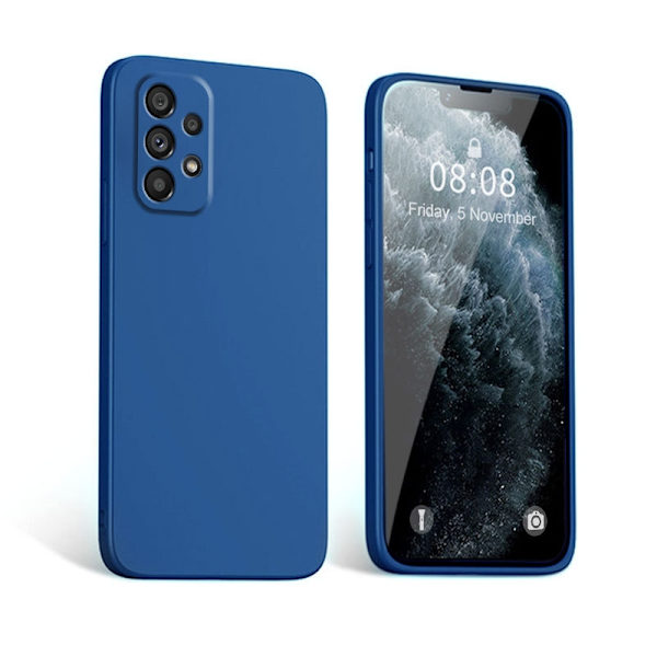 Galaxy A53, Silikonecover, Mikrofiber, Sort Svart