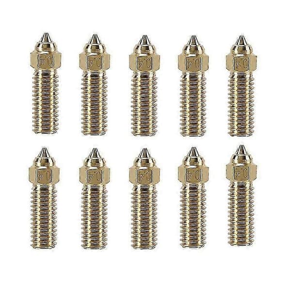 10 stk. K1 Messing Dyser Kit, 3d Printer 10 stk. Højhastigheds 0,4 mm Dyser Kit Til K1, K1 Max