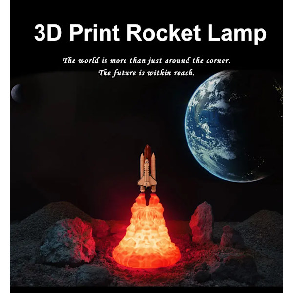 3D-printet romferge nattlys USB oppladbart nattlys S
