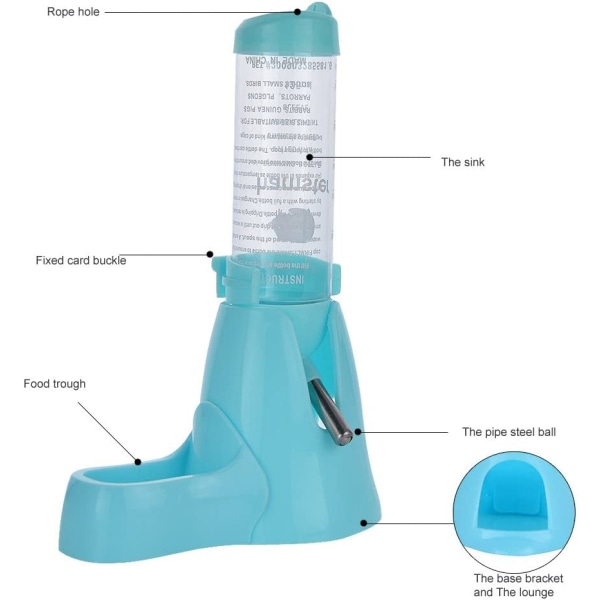 Husdjursvattenflaska Automatisk matningsvattenflaska Hängningstyp