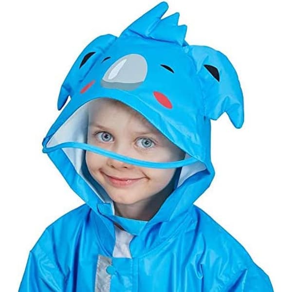 Regnkappa regnponcho unisex vattentät barn regnkappa regnjacka blå