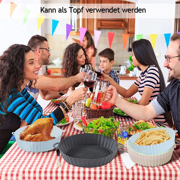 Silikoneform 2 STK Airfryer Silikone Bageplade Genanvendelig Varm Luft