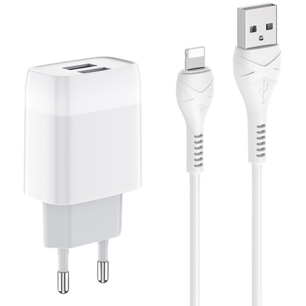 Laddare Power , 5V/3A Slim 2-portars USB laddningskontakt