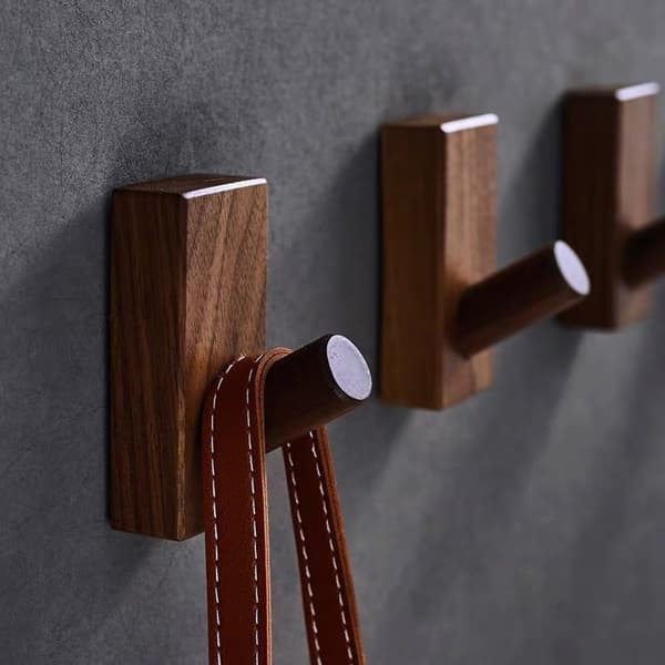4-pack Träklädhängare Kompatibla med Hängande Kläder Lim