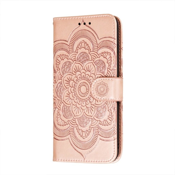 Samsung Galaxy A52 / A52s - Mandala Läder Fodral - Roséguld Roséguld Roséguld