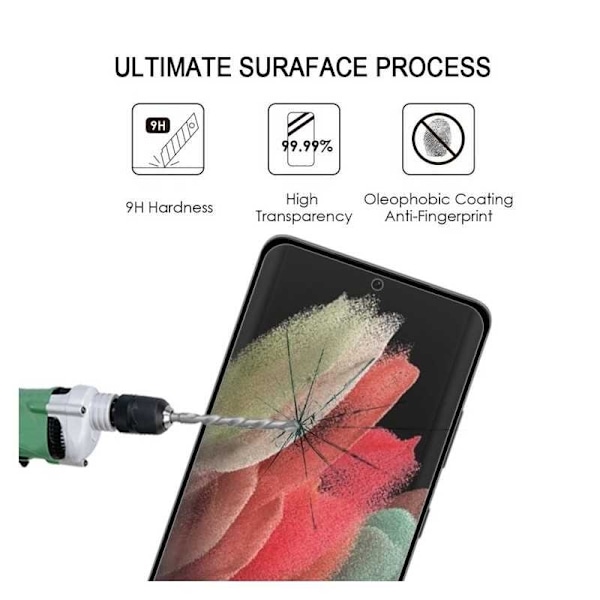 Samsung S22 Ultra Härdat Glas 3D 0.26mm 9H Fullframe Transparent