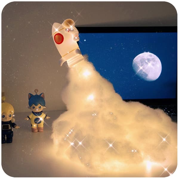 Atombombe Lys DIY Rakett Nattlys Astronaut Skylys M