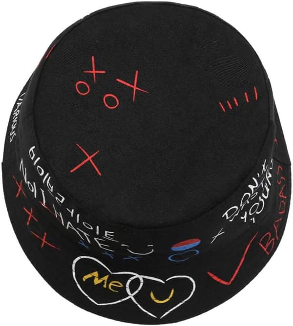 Fiskarhatt Män Kvinnor Vikbar Solhatt Kreativ Graffiti UV-skydd