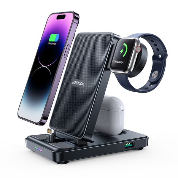 Joyroom JR-WQS02 4-i-1 sammenleggbar ladestasjon for iPhone/ A