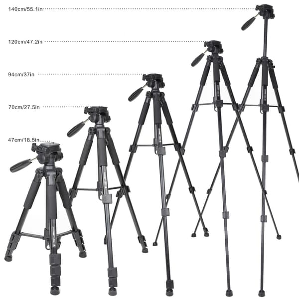 Kraftigt kamerastativ, trådlös fjärrkontroll, 360° panoramafunktion, stöder DSLR, telefon och mer, perfekt för utomhusäventyr