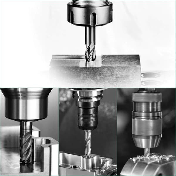 Endefreser, 1,5 til 6 mm rett skaft bor sett HSS CNC 4 fløyter