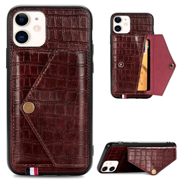 Elegant Smidigt Skal med Kortfack - iPhone 11 Blå