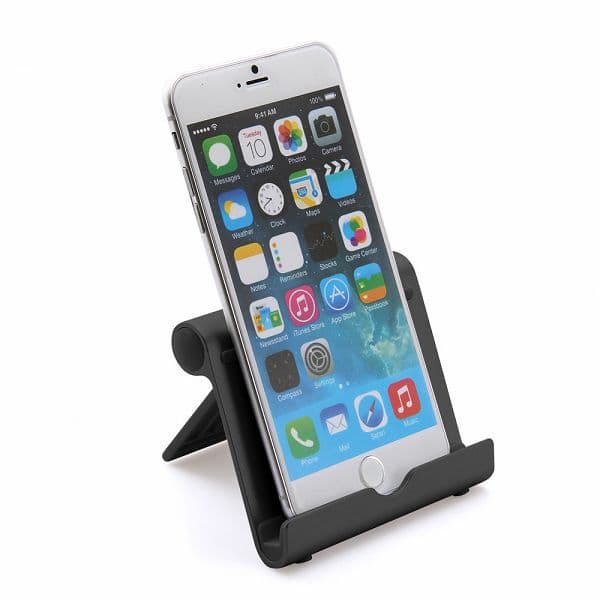 Teline älypuhelimille, tableteille, musta