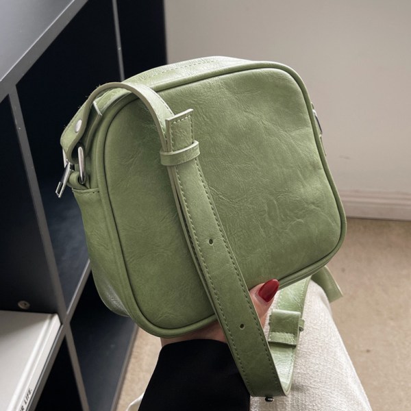 PU handväska mini clutch plånbok med dragkedja ny retro liten fyrkantig