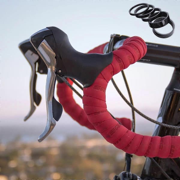 1 sæt med 5 stk. cykel carbonfiber headset gaffel afstandsstykker sæt styr skive ring pakning