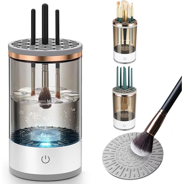 Automatisk Makeupborste Rengörare Elektrisk Kosmetisk Borste Rengöringsmaskin Makeupborste Rengöringsverktyg Perfekt Present till Mamma, Fru