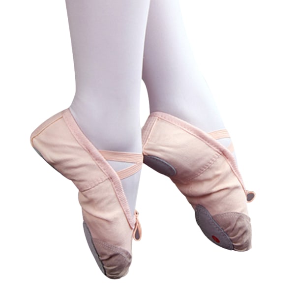 Balettskor tjejer baletttofflor Split skinnsula, mjuk och