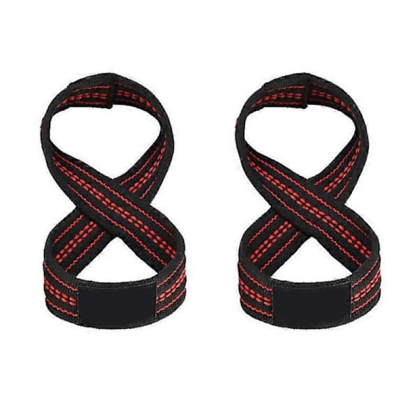 2 stk Figur 8 Vektløftingsstropper Markløft Håndleddsstropp Pull-ups Håndleddsstøtte Treningsstudio Trening S S