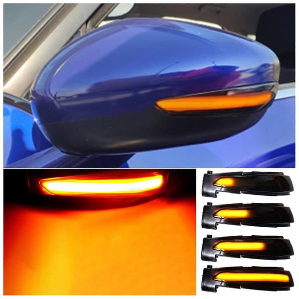 2 stk. LED Dynamisk Blinklys 6325J5 6325J4 Røget Sidespejl Markørlys Erstatning til Peugeot 508 SW 2010-2017