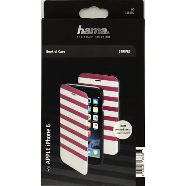 Mobilfodral Stripe Rosa/Vit - iPhone 6/6S