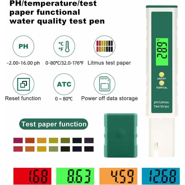 Vattenkvalitetstestare, pH-mätare, Digital PH-mätare PH-testare Vatten