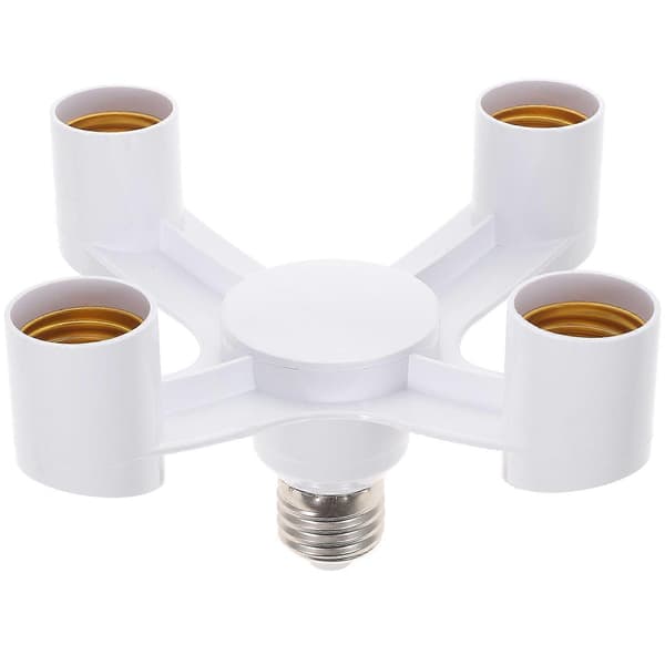 Lamphållare Splitter Lamphållare 4-grenars Adapter E26/E27 Glödlampa Förlängare