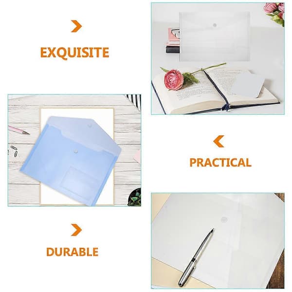 6 stk. dokumentmappe testpapir dokumentmappe A5 filoppbevaringsmappe reiseveske