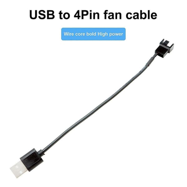 USB til 4-pinners datamaskin kjølevifte adapterkabel Datamaskin CPU-vifte adapterkabel Datamaskin kjøler adapterkabel Kjølevifte tilbehør
