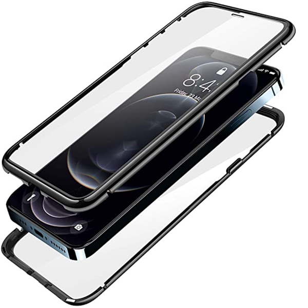 iPhone 15 plus - Skyddande Magnetiskt Dubbelsidigt Skal Svart