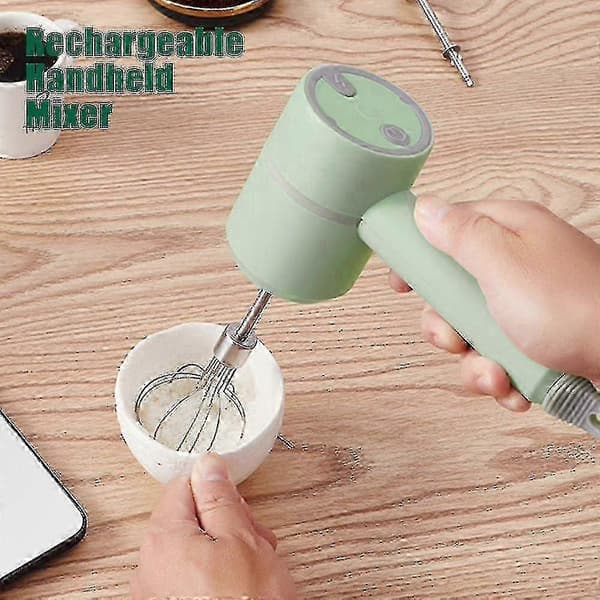 Genopladelig Mælkeskummer Elektrisk Trådløs Mixer Bærbar Håndholdt Mælkeskummer