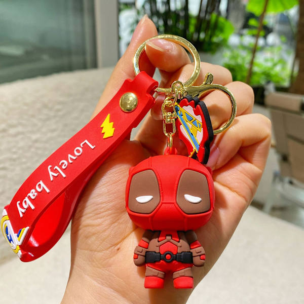 6. generation Marvel - Deadpool (brune øjne) superhelte Chibi figur nøglering