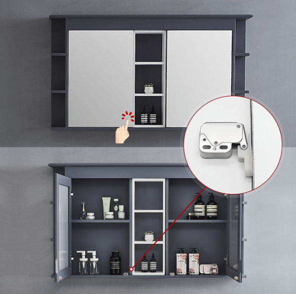 (Sæt med 4) Push-In Touch Lock Mini Tip Latch Automatisk fjederforudindstillet