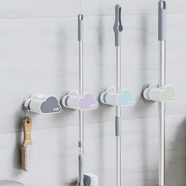 Mopper og kosteholder Gripper holder selvklæbende ingen borevæg