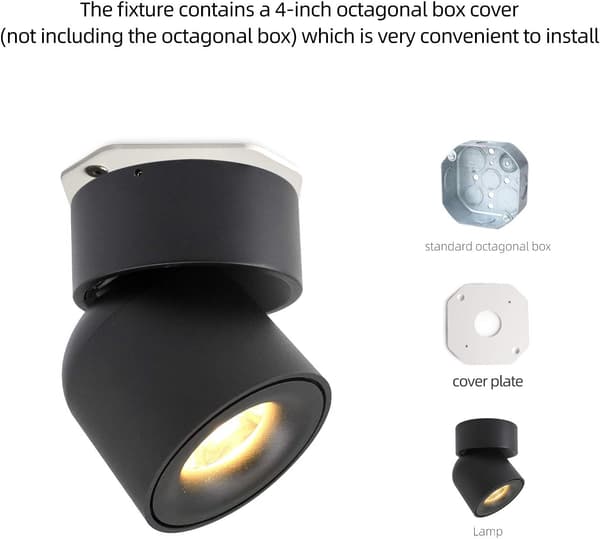 LED COB Justerbar Takspotlight Riktbar Spotlight Ytmontering