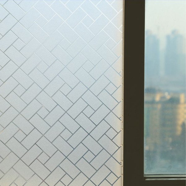 Ryggmönster fönster frostat glas klistermärken genomskinligt ogenomskinligt