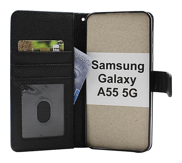 Stativdeksel, lommebok, Samsung Galaxy A55 5G Brun