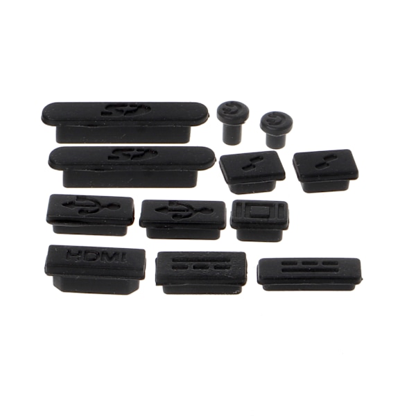 12st/ set Silikon Anti-damm plugg Stopper Kit för Macbook Air Pro Retina 11" 13"