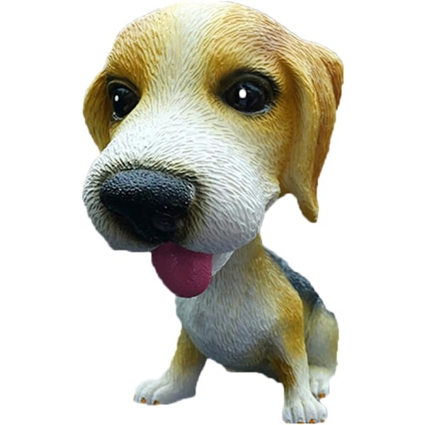 Bobble Head-hundar i polyresin med självhäftande dyna, lättanvända heminredningssamlarobjekt för din bilinstrumentbräda eller vardagsrum, handmålade med