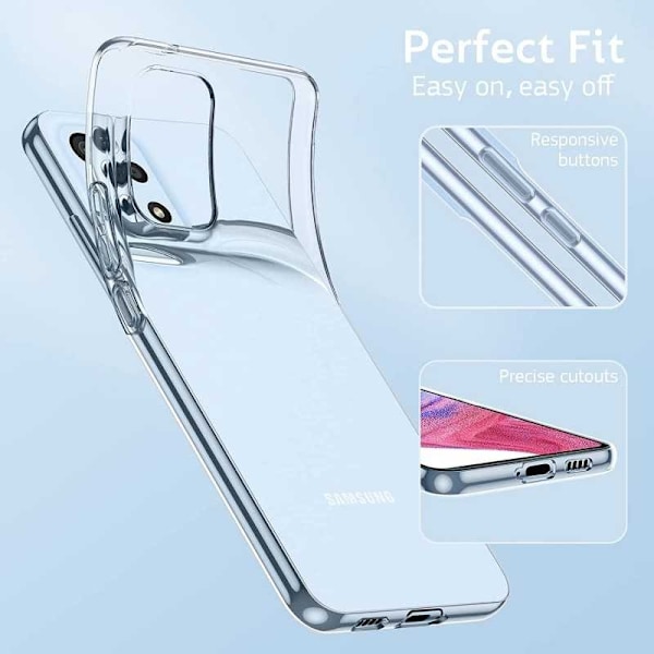 Samsung A23 5G Stöttåligt Genomskinligt Skal Simple Transparent