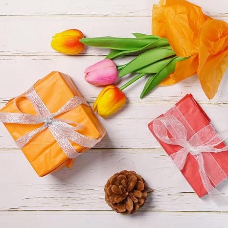 50 st Presentpapper av silkespapper, olika färger pysselpapper