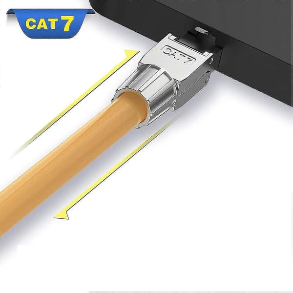 2 stk. RJ45 Cat7-stik værktøjsfri skærmet værktøjsløs modulært netværksstik til installation Ca