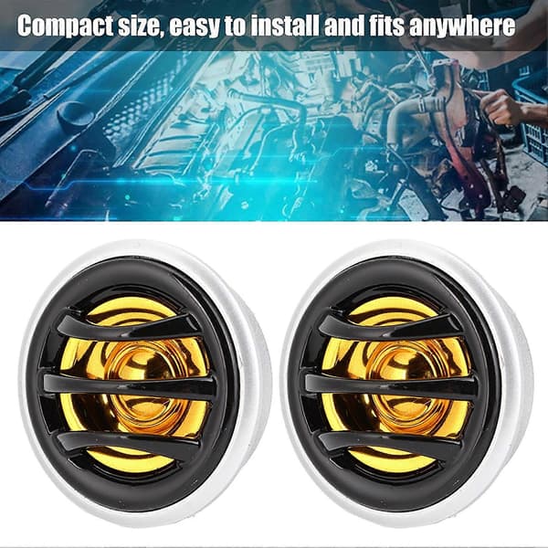 2 stk 12V 150W Bil Mini Super Kraftig Høy Dome Lyd Stereo Høyttaler Diskant Horn